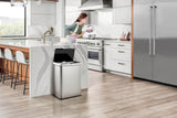 NNEKG 50L Motion Sensor Dual Compartment Kitchen Rubbish Bin (Silver)