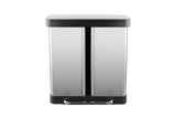 NNEKG 60L Pedal Dual Compartment Rubbish Bin (Stainless Steel)