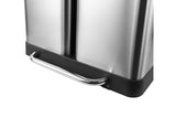 NNEKG 60L Pedal Dual Compartment Rubbish Bin (Stainless Steel)