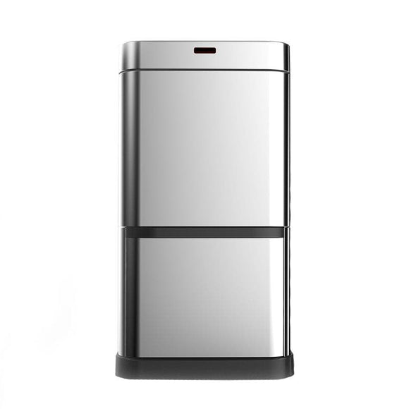 NNEKG 60L Two Tier Intelligent Recycling Kitchen Bin (Silver)