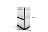 NNEKG 60L Two Tier Intelligent Recycling Kitchen Bin (Silver)