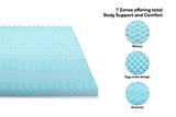 NNEKGE Thick Gel Memory Foam Mattress Topper with Bamboo Cover (King)