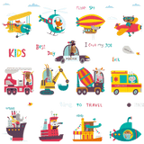 NNEKGE Cars Cars Cars Wall Sticker