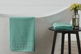 NNEKG Set of 2 630GSM Aria Bath Towels (Aqua)