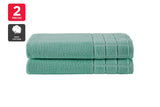 NNEKG Set of 2 630GSM Aria Bath Towels (Aqua)