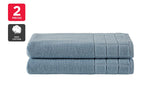 NNEKG Set of 2 630GSM Aria Bath Towels (Blue)