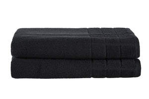 NNEKG Set of 2 630GSM Aria Bath Towels (Charcoal)