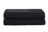 NNEKG Set of 2 630GSM Aria Bath Towels (Charcoal)