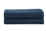 NNEKG Set of 2 630GSM Aria Bath Towels (Navy)