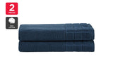NNEKG Set of 2 630GSM Aria Bath Towels (Navy)
