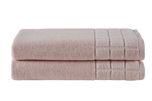 NNEKG Set of 2 630GSM Aria Bath Towels (Pink)