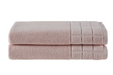 NNEKG Set of 2 630GSM Aria Bath Towels (Pink)
