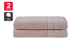 NNEKG Set of 2 630GSM Aria Bath Towels (Pink)