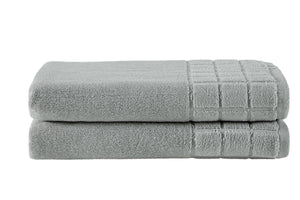 NNEKG Set of 2 630GSM Aria Bath Towels (Silver)