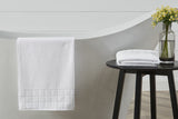 NNEKG Set of 2 630GSM Aria Bath Towels (White)