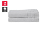 NNEKG Set of 2 630GSM Aria Bath Towels (White)