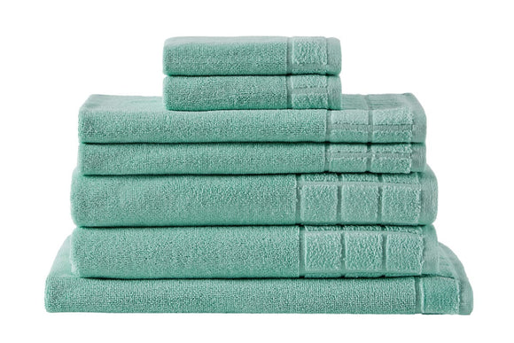 NNEKG 7 Piece 630GSM Aria Towel Set (Aqua)