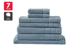 NNEKG 7 Piece 630GSM Aria Towel Set (Blue)