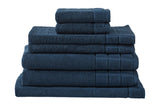 NNEKG 7 Piece 630GSM Aria Towel Set(Navy)