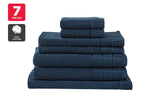 NNEKG 7 Piece 630GSM Aria Towel Set(Navy)