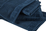 NNEKG 7 Piece 630GSM Aria Towel Set(Navy)