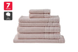 NNEKG 7 Piece 630GSM Aria Towel Set (Pink)