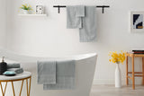NNEKG 7 Piece 630GSM Aria Towel Set (Silver)