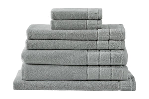 NNEKG 7 Piece 630GSM Aria Towel Set (Silver)