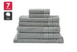 NNEKG 7 Piece 630GSM Aria Towel Set (Silver)