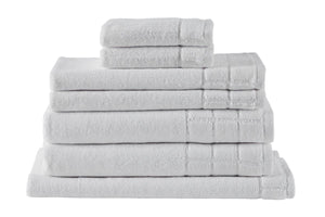 NNEKG 7 Piece 630GSM Aria Towel Set (White)