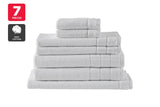 NNEKG 7 Piece 630GSM Aria Towel Set (White)