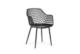 NNEKGE Set of 2 Leerdam Armchairs (Black)