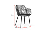 NNEKGE Set of 2 Leerdam Armchairs (Black)