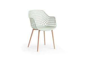 NNEKG Set of 2 Leerdam Armchairs (Pastel Green)