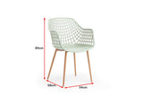 NNEKG Set of 2 Leerdam Armchairs (Pastel Green)