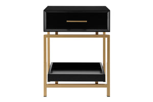 NNEKGE Bailey Bedside Table (Black)