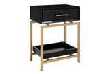 NNEKGE Bailey Bedside Table (Black)