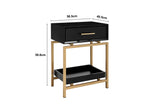 NNEKGE Bailey Bedside Table (Black)