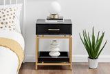 NNEKGE Bailey Bedside Table (Black)