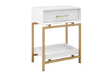 NNEKGE Bailey Bedside Table (White)