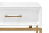 NNEKGE Bailey Bedside Table (White)