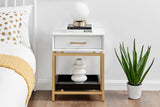 NNEKGE Bailey Bedside Table (White)