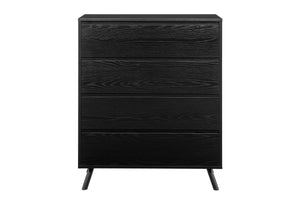 NNEKGE Baily Chest of 4 Drawers (Black)