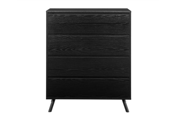 NNEKGE Baily Chest of 4 Drawers (Black)
