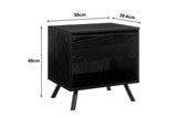 NNEKGE Baily Bedside Table (Black)