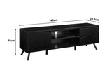 NNEKG Baily Entertainment Unit 140cm (Black)