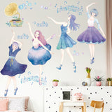 NNEKGE Dancing Ballerina Wall Sticker