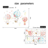 NNEKGE Hot Air Balloon and Baby Animals Wall Sticker