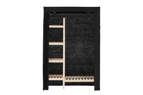 NNEKGE Bamboo Fabric Wardrobe (Black)