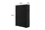 NNEKGE Bamboo Fabric Wardrobe (Black)